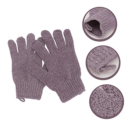 Homoyoyo Fünf Finger Peeling Handschuhe Badehandschuhe aus Dehnbarem Material Beidseitig Nutzbar für Männer Frauen für Dusch und Badespaß mit Seife und Duschgel ein von Homoyoyo