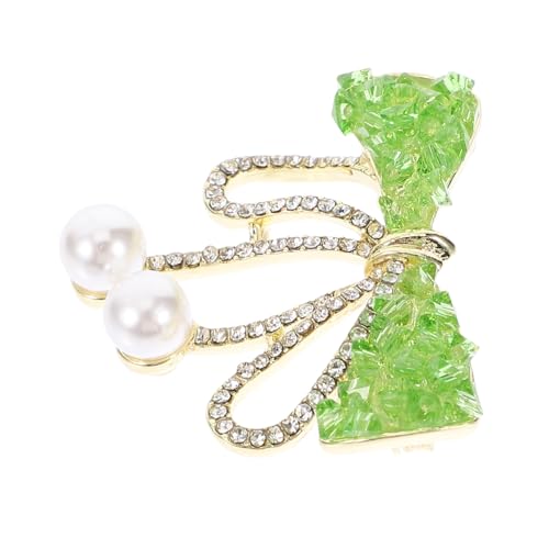 Homoyoyo Full Drill Brosche Stifte Quaste zierlich klein retro Broschen Schmuck für Frauen zarte Stift Brosche für Kleidung Kleidungsdekor Bowknot-Stift Strasssteine Green von Homoyoyo
