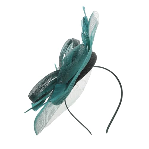 Homoyoyo Gauze Fascinator Haarreif Damen Leicht Elegant Banquethut Teeparty Kopfbedeckung mit Federn für Hochzeit Bankett und Festliche Anlässe von Homoyoyo
