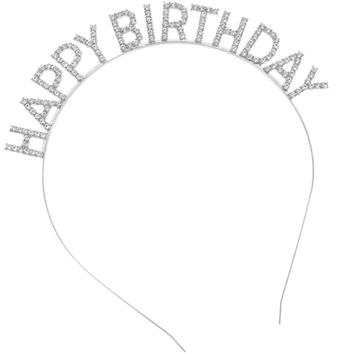 Homoyoyo Geburtstagskrone Haarreif mit Strass Glitzerndes Stirnband für Geburtstagsfeiern Party Dekorationszubehör für Erwachsene von Homoyoyo