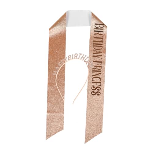 Homoyoyo Geburtstagskrone und Schärpe Set für Frauen Vielseitig Tragbar als Gürtel oder Schulterband Komfortables Material Stilvolles Party Accessoire für Mädchen Geburtstagsdekoration von Homoyoyo