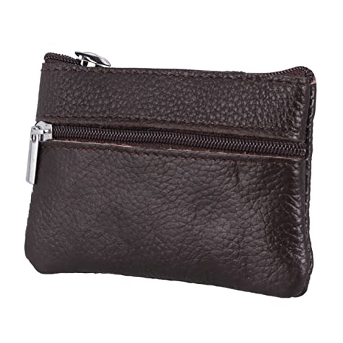 Homoyoyo Geldbörse Damen Portemonnaie Damen Münzbeutel Brieftasche Leder -Aufbewahrungstasche Kaffee von Homoyoyo