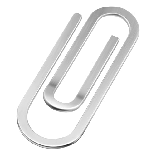 Homoyoyo Geldbörse aus Metall kartenclip Karten Clip vatertaggeschenk Kompakte Geldklammer Money Clip geldclip Cash-Clip klein Geldbefestigungsklammer Clip für Geld Rostfreier Stahl Silver von Homoyoyo