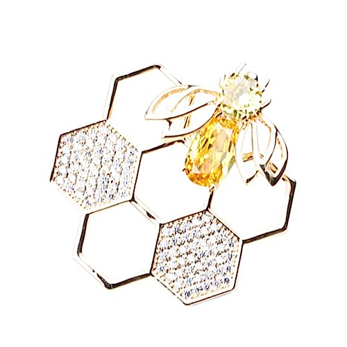 Homoyoyo Geometrische Honigwaben Brosche für Damen Anstecknadel für Kleidung für Anzüge Pullover Kleider Elegantes Design von Homoyoyo