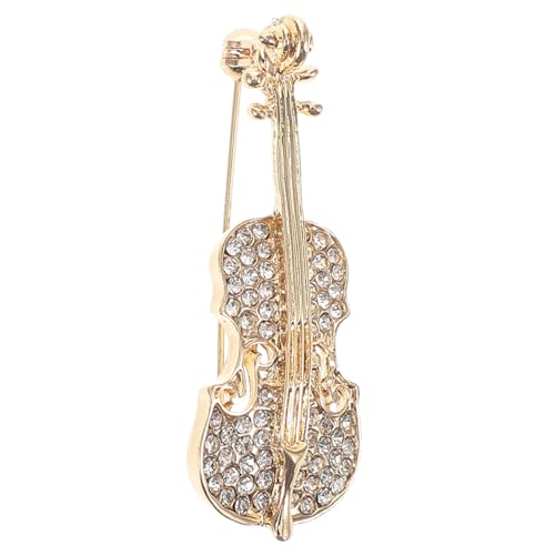 Homoyoyo Geigenbrosche Mit -strass Musikbrosche Für Anzug Und Mantel Gitarren-anstecknadel Als Accessoire Für Rucksack Und Hemd Cello-schmuck Für Männer Und Frauen von Homoyoyo