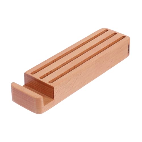 Homoyoyo Gitarrenplektrenhalter Aus Holz Mit Integriertem Handyständer – Praktischer Organizer Für Bassgitarre - Tischplatte Und Mehr - Ideal Für Musiker Und Kaffeeliebhaber von Homoyoyo