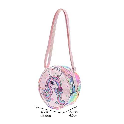 Homoyoyo Glänzende Einhorn Hüfttasche für Mädchen mit Pailletten Verstellbarem Schulterriemen Tragbare Umhängetasche für Alltag Party und Shopping Robust und Modisch von Homoyoyo