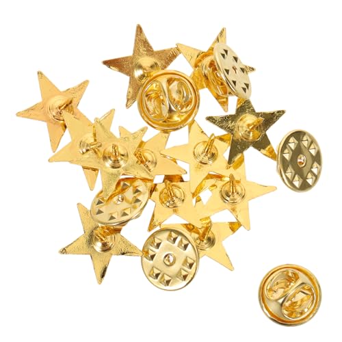 Homoyoyo Goldene Fünf Punkte Stern Brosche mit Sicherem Schmetterlingsverschluss Eleganter Lapel Pin für Männer Frauen Passende Anstecknadel für Kleidung Hüte Rucksäcke für Veteranentag und von Homoyoyo