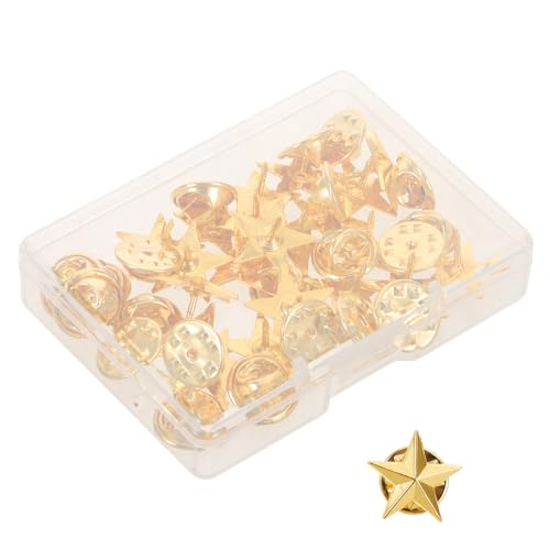 Homoyoyo Goldene Fünf-punkte Stern Brosche mit Schmetterlingsverschluss Kleine Stilvolle Anstecknadel für Männer Frauen Jacken Hüte Taschen Vielseitige Dekorative Auszeichnung für Besondere von Homoyoyo