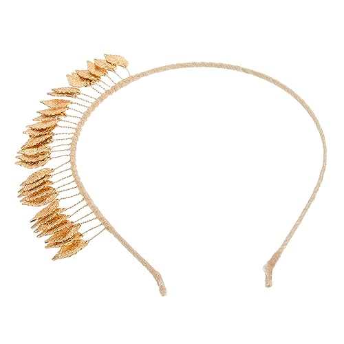 Homoyoyo Goldenes Stirnband für Damen Dekoratives Haarband aus Eleganter Brautschmuck für Hochzeit und Party Komfortabel Robust und Einfach zu Tragen Perfektes Accessoire für Festliche von Homoyoyo