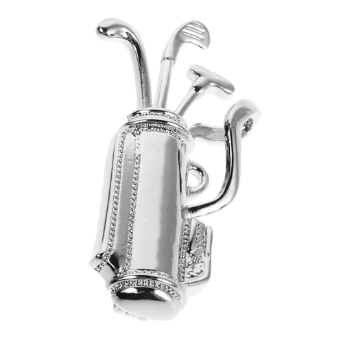 Homoyoyo Golfschläger Brosche Modisches Accessoire Golfschmuck Anzugnadeln Für Herren Schal Ringclip Golfbrosche Strassbrosche Golfnadeln Anstecknadel Für Tasche Reverskette von Homoyoyo