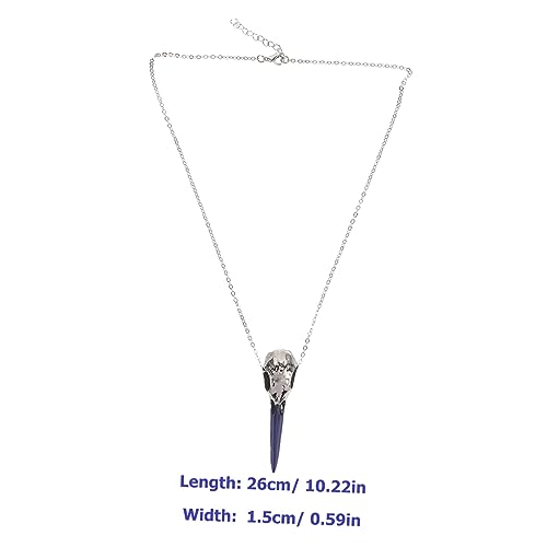 Homoyoyo Gothic Vogelschädel Anhänger Halskette Für Frauen Männer Mit Charm Schmuck Kettenhalskette Zur Dekoration Stylische Trendige Für Halloween-partys Bars Clubs von Homoyoyo