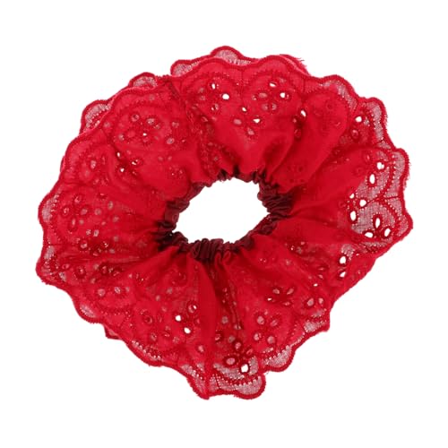Homoyoyo Spitzen-haargummis Elastische Haarbands Blumen-halter Für Mädchen Und Frauen Weihnachten Süß Rot Übergroß Haarbänder Seil Schicht von Homoyoyo