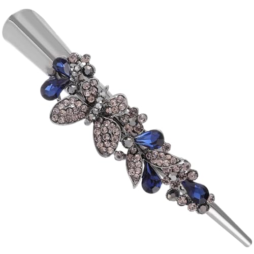 Homoyoyo Große Haarklammer für Damen Retro Haarschmuck mit Strass Verziert Vintage Haarclip für Mädchen und Frauen Stilvolle Haarspange Langlebig Metallmaterial von Homoyoyo