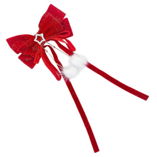 Homoyoyo Große Haarschleife Haarspange mit Schleifen Knoten und Pompon für Frauen Mädchen Süßer Haarschmuck für Hochzeit Party Alltag Modischer Haarclip zur Einfachen Outfit Kombination von Homoyoyo