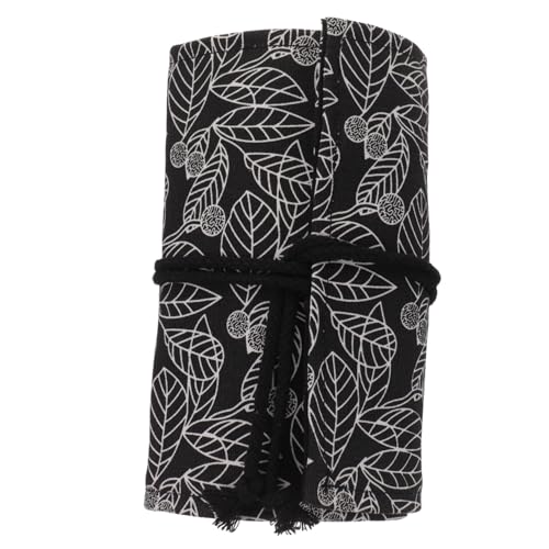 Homoyoyo Große Leinwand Federmäppchen mit Fächern Rollbare Bleistifttasche für Künstler und Schüler Tragbarer Stifteorganizer mit Großem Fassungsvermögen zum Malen und Schreiben von Homoyoyo