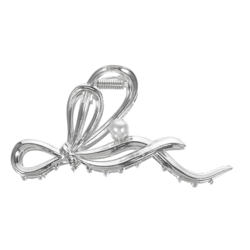 Homoyoyo Große Schmetterling Haarklammer Metall Haarkralle mit Perlen Verzierung Stabile Damen Haarklammer für Dickes und Dünnes Haar Praktischer Haarschmuck für Alltag Hochzeit und von Homoyoyo