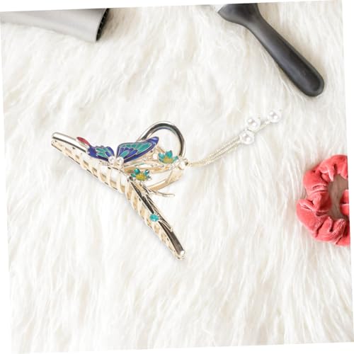 Homoyoyo Große Schmetterling Haarklammer Metall mit Quaste Rutschfester Haarkralle für Dickes Haar Schmerzfrei und Langlebig Haarschmuck für Frauen und Teenager Geeignet für Alltag und von Homoyoyo
