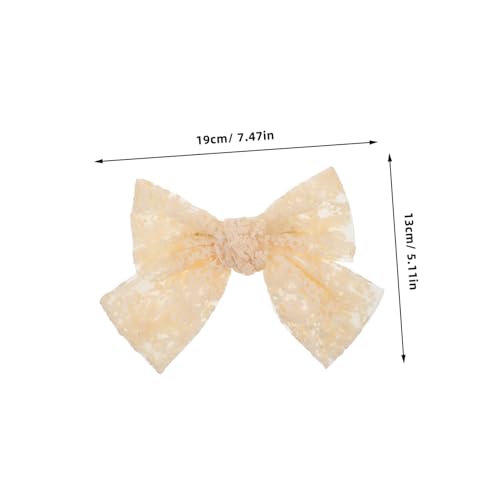 Homoyoyo Große Spitzen Haarklammer mit Schleife für Damen und Mädchen Eleganter Französischer Haarschmuck Süßer Spitzen Bow Haarclip Vielseitiges Accessoire für Besondere Anlässe und Alltag von Homoyoyo