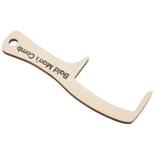 Homoyoyo Großer Holzkamm Breitzahnig Sanft zur Kopfhaut Multifunktional für Männer als Witziges Accessoire und Praktische Massage bei Haarschneide und Kopfhautpflege von Homoyoyo