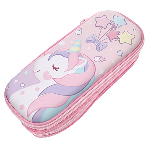 Homoyoyo Großer Kapazitäts Bleistiftbeutel Für Pinker Einhorn Stiftetui Mit Cartoon Design Multifunktionale Bleistifttasche Für Schule Und Freizeit Reißverschluss Mäppchen von Homoyoyo