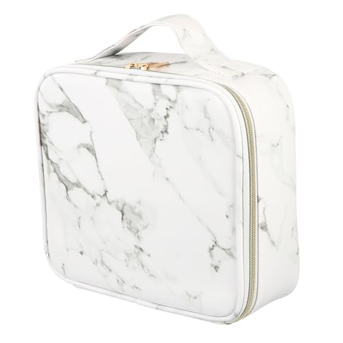 Homoyoyo Großer Kosmetikkoffer mit Marmor Design Multifunktionaler Makeup Organizer mit Verstellbaren Fächern Tragbare Reise Make Up Tasche aus PU und Nylon Elegant und Robust für Damen Homoyoyo Großer Kosmetikkoffer mit Marmor Design Multifunktionaler Makeup Organizer mit Verstellbaren Fächern Tragbare Reise Make Up Tasche aus PU und Nylon Elegant und Robust für Damen von Homoyoyo
