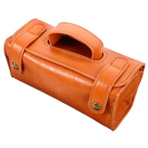 Homoyoyo Großer PU Leder Kulturbeutel für Herren mit Hoher Kapazität Vielseitig Einsetzbar Reiseetui für Rasierer und Toilettenartikel Handlich und Robust für Unterwegs von Homoyoyo