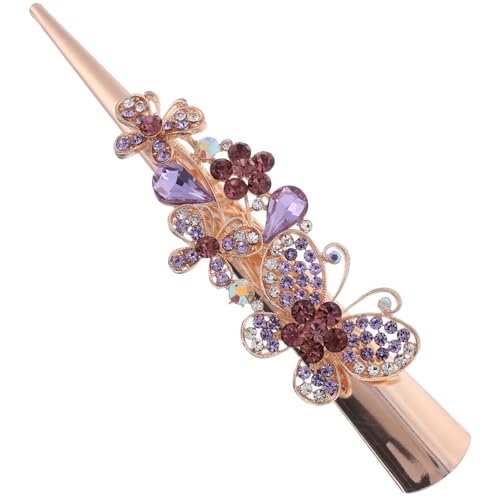 Homoyoyo Großer Vintage Haarklammer mit Strasssteinen Leichter Haarschmuck für Dünnes Haar Modische Haarspange Damen Accessoire für Partys und Alltag Farbiger Rhinestone Haarclip von Homoyoyo