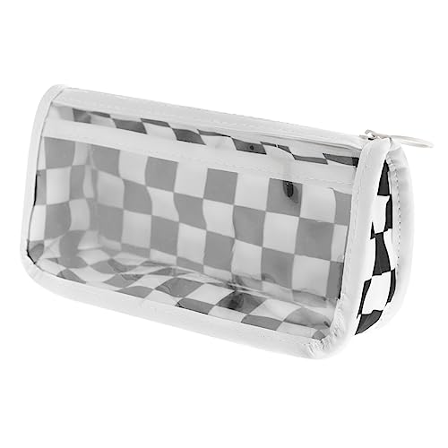 Homoyoyo Großes Kapazitäts-federmäppchen Mit Checkerboard-Design Transparentes Für Schüler Lehrer Und Büroangestellte Langlebig Und Praktisch Für Organisation Von Schreibwaren von Homoyoyo