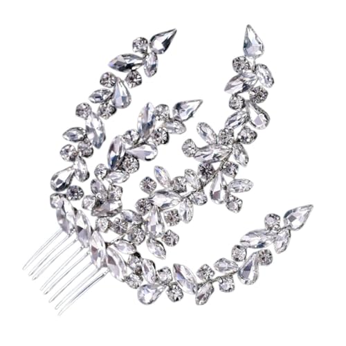 Homoyoyo Haarkamm mit Funkelnden Strasssteinen Flexibler Metall Draht Dekorativer Brautschmuck Eleganter Haarclip für Frauen und Mädchen Vielseitiges Accessoire für Festliche Anlässe von Homoyoyo