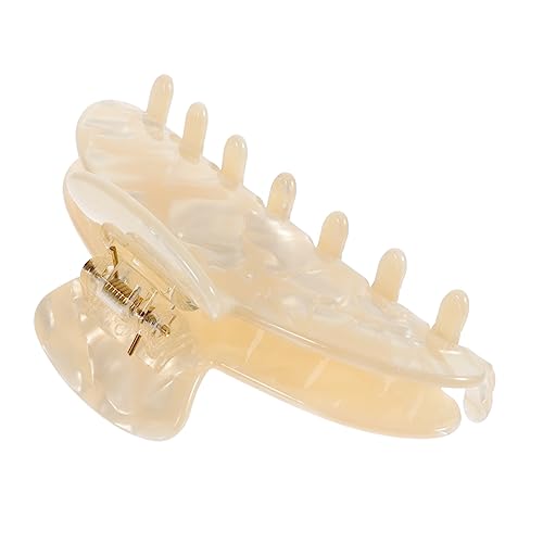 Homoyoyo Haarklammer Damen Perlmutt Weiß Große Krallenclips Haarspangen Robust Dekorativer Haarhalter Für Styling Bad Make Up Eleganter Look Langlebig Formstabil von Homoyoyo