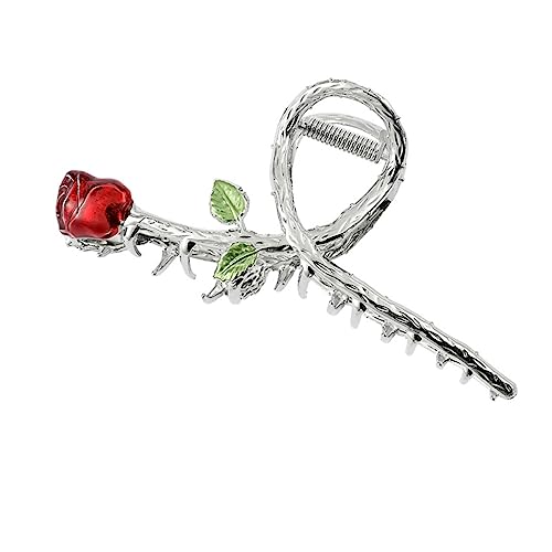 Homoyoyo Haarklaue Metall Große Haarklammer für Damen Blumendesign für Hochzeiten und Besondere Anlässe Hält Dickes und von Homoyoyo