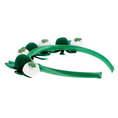 Homoyoyo Klebblat-haarband Für St Patrick s Day Grünes Pompom-accessoire Festliche Haarschmuck Für Damen Für Feiern Und Karneval von Homoyoyo