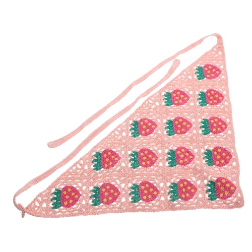 Homoyoyo Häkeldreieck Kopftuch Für Damen Haarschal Erdbeere Haarbandana Bandana-schal Polyester Stirnband Atmungsaktiv Leicht Styling Für Alltag Und Anlässe von Homoyoyo