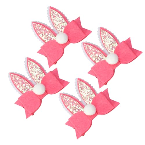 Homoyoyo 4stücke Kaninchenohren Haarclip Mit Schleife Süße Haarspangen Für Junge Mädchen Und Mädchen Zubehör Für Ostern Und Festlichkeiten von Homoyoyo