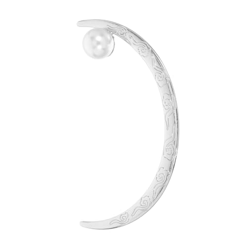 Homoyoyo Halbmond Haarnadel mit Perle Retro Metall Haargabel für Damen Stabiles Haarstyling Tool für Dutt Geeignet für Alltag Party Hochzeit Geschenkidee von Homoyoyo