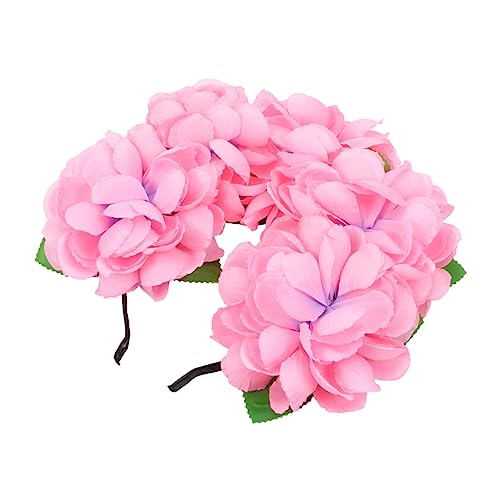 Homoyoyo Halloween Blumenkranz Haarreif mit Großen Rosen Langlebiger Kopfschmuck Leichter Blumenkopfband für Kostüme Partys und Fotoshootings Elegant und Komfortabel Tragbar von Homoyoyo