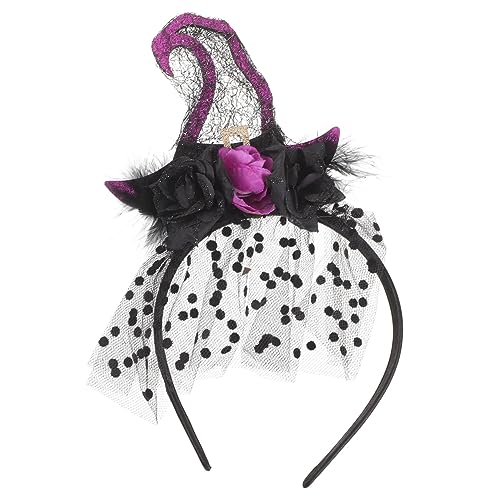 Homoyoyo Halloween Haarreif mit Samt Hexenhut Leichtes Party Stirnband für Erwachsene Cosplay Kopfschmuck Vielseitig für Halloween Karneval und Festliche Anlässe von Homoyoyo