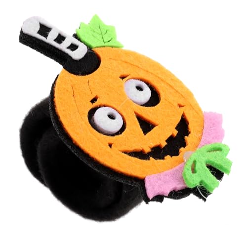 Homoyoyo Halloween Slap Bracelet Armband mit Kürbis und Geistermotiv Stoffband Lustiges Partyzubehör für Geburtstagsfeiern und Klassenzimmer Gastgeschenke Sicher und Langlebig von Homoyoyo