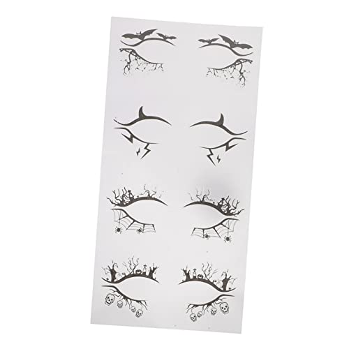 Homoyoyo 4paare Halloween Augen-make-up Aufkleber Mystische Lidschatten Sticker Für Kostümpartys Leicht Abziehbar Hautfreundlich Für Cosplay Karneval Material Schmerzfreies Entfernen von Homoyoyo