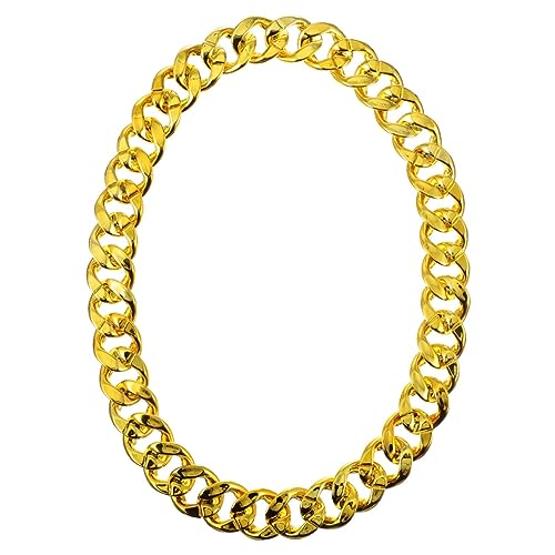 Homoyoyo Halskette Goldoptik Übergroße Hip Hop Kette für Nachtclubs Modisches für Damen Herren für Besondere Anlässe von Homoyoyo