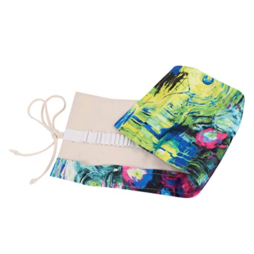 Homoyoyo Handgefertigte Bleistiftrolle Mit Fächern Aus Hochwertigem Canvas Praktischer Pencil Wrap Organizer Für Künstler Schule Reisen Elegant Und Tragbar Für Buntstifte von Homoyoyo