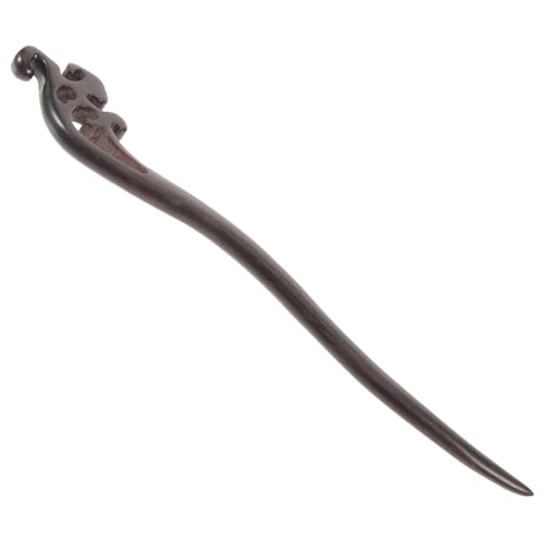Homoyoyo Handgefertigte Schwarze Haarnadel Antikes Design Stilvolle Haarstäbchen für Duttfrisuren Chinesisches Haarschmuck accessoire für Frauen für Partys Cosplay und von Homoyoyo