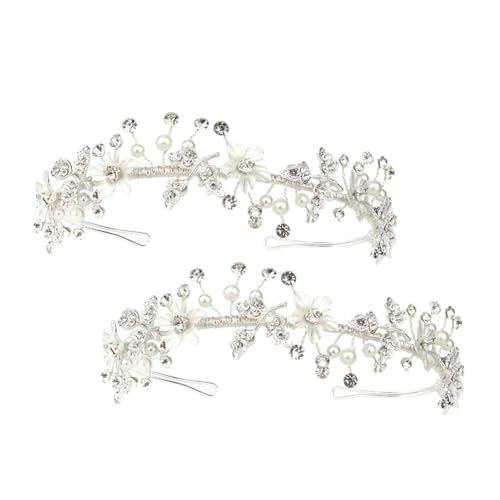 Homoyoyo Handgefertigter Perlen haarschmuck Silber mit Edelstein design Chic und Natürlich Inspiriert Brautschmuck für Hochzeit Party und Besondere Anlässe Geeignet für Altersgruppen von Homoyoyo