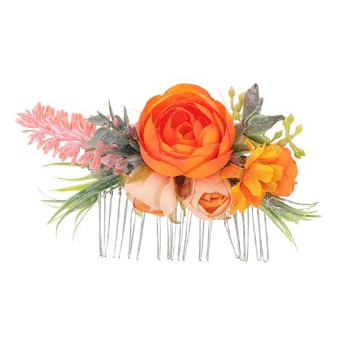 Homoyoyo Floraler Haarschmuck Aus Metall Für Brautkopfschmuck Handgefertigte Haarnadel Für Hochzeit Seitliche Haarspangen Zum Schieben Für Frauen von Homoyoyo