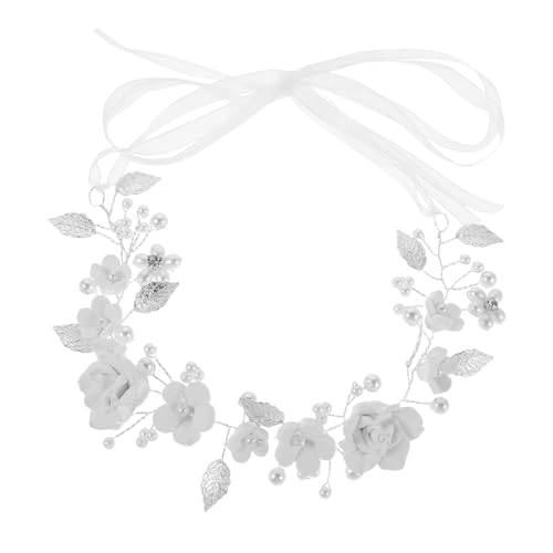Homoyoyo Handgefertigtes Braut-haarreif mit Perlen und Legierungsblättern Flexibles Weißes Haarschmuck-accessoire für Braut Brautjungfern und Blumenmädchen Komfortabel und Elegant Homoyoyo Handgefertigtes Braut-haarreif mit Perlen und Legierungsblättern Flexibles Weißes Haarschmuck-accessoire für Braut Brautjungfern und Blumenmädchen Komfortabel und Elegant von Homoyoyo