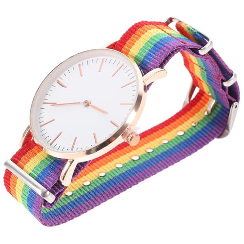 Homoyoyo Handgelenkdekoration Pride Watch Armbanduhren Unisex Armbanduhr Zierliche Golduhr Damenuhr Roségolduhr Damen Bunte Uhren Für Damen Armbanduhren Kreative Uhr Golden von Homoyoyo