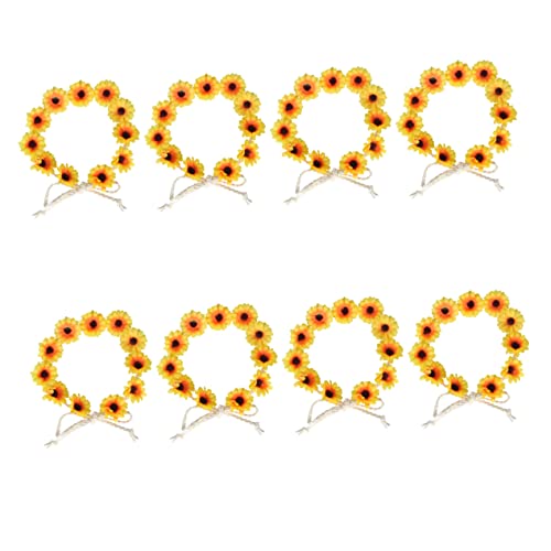 Homoyoyo 8stücke Teiliges Sonnenblumen-haarband Kopfstück Für Damen Und Mädchen Vielseitige Dekoration Für Kostüme Und Hüte Aus Wiederverwendbarem Für -stile Und Anlässe von Homoyoyo
