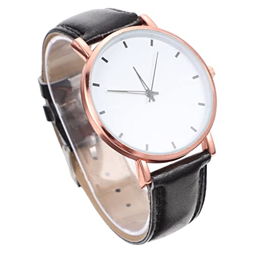 Homoyoyo Business Armbanduhr Für Dünne Quarz-uhr Mit Schwarzem Lederarmband Und Allergiefrei Für Alltag Und Besondere Anlässe von Homoyoyo
