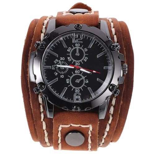 Homoyoyo Herren Armbanduhr Vintage Aus Rindsleder Verstellbares Armband Einfache Analog Dekoruhr Für Freizeit Und Besondere Anlässe Leichtes Design Braun Homoyoyo Herren Armbanduhr Vintage Aus Rindsleder Verstellbares Armband Einfache Analog Dekoruhr Für Freizeit Und Besondere Anlässe Leichtes Design Braun von Homoyoyo